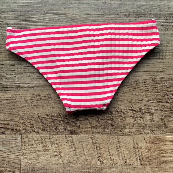 Solid & striped pink and white bikini bottoms XS - Picture 2 of 5